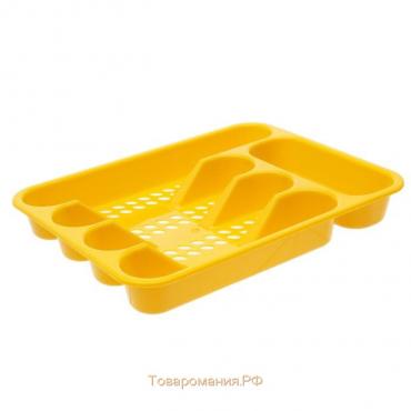 Лоток для столовых приборов, 33×26 см, цвет МИКС
