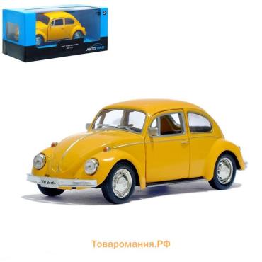 Машина металлическая VOLKSWAGEN BEETLE 1967, 1:32, открываются двери, инерция, цвет красный