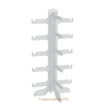 Подставка под очки, 15,5×14×31 см, пять ярусов, цвет белый