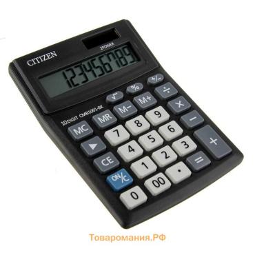 Калькулятор настольный ELEVEN, 10-разрядный, 103 х 138 х 24 мм, двойное питание, чёрный