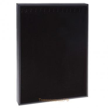 Подставка для украшений 14 крючков, 24×35×3 см, цвет чёрный