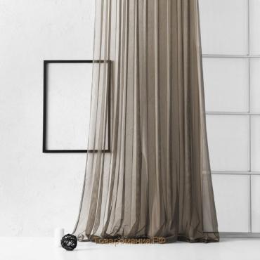 Портьера «Грик», размер 500 х 270 см, цвет коричневый