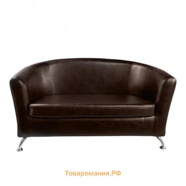 Диван офисный «Во», 2Д экокожа, цвет TEOS Dark Brown