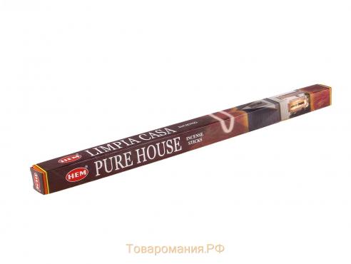 Благовония HEM "Pure House. Чистый дом", 8 палочек в упаковке, четырёхгранник