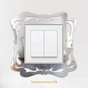 Наклейка интерьерная зеркальная на выключатель TAKE IT EASY «Перо», декор настенный, 15×15 см