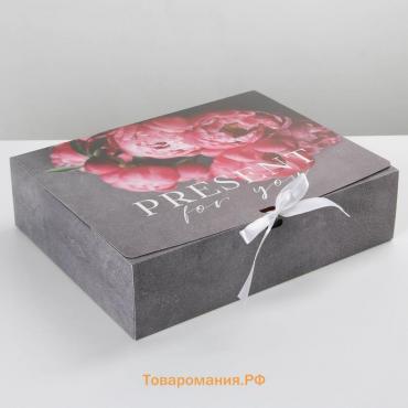 Коробка подарочная складная, упаковка, «Present», 31 х 24.5 х 8 см, БЕЗ ЛЕНТЫ