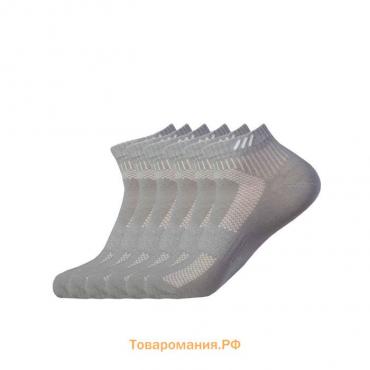 Набор мужских носков, размер размер 25, 6 пар, цвет серый