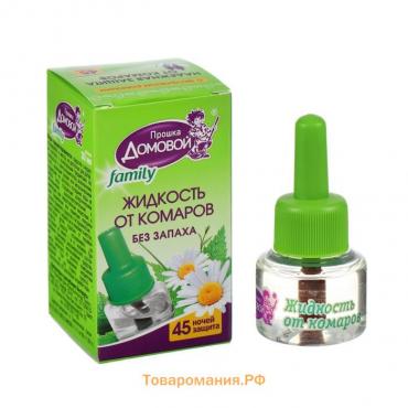 Дополнительный флакон-жидкость от комаров "Домовой Прошка", био, 45 ночей, флакон, 30 мл