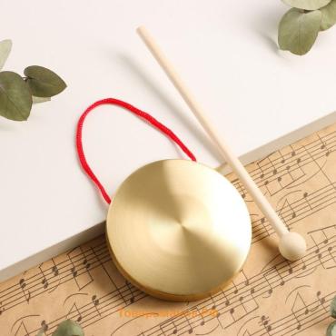 Музыкальный инструмент: Гонг с колотушкой, Music Life, 9 см